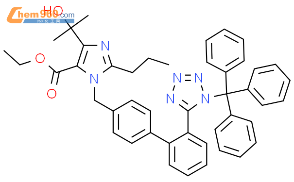 4-(1-羟基-1-甲基乙基)-2-丙基-1-[[2'-[三苯甲基-1H-四唑-5-基][1,1'-联苯]-4-基]甲基]-1H-咪唑-5-甲酸乙酯