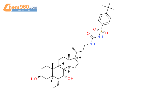 Benzenesulfonamide, 4-(1,1-dimethylethyl)-N-[[[(3α,5β,6α,7α)-6-ethyl-3,7-dihydroxy-24-norcholan-23-yl]amino]carbonyl]-