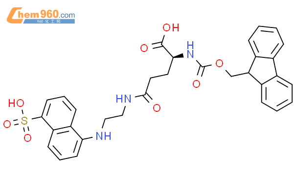 N2-(((9H-芴-9-基)甲氧基)羰基)-N2-(2-((5-磺基萘-1-基)氨基)乙基)-L-谷氨酰胺