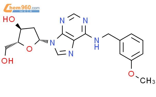 2’-Deoxy-N6-(3-methoxybenzyl)adenosine结构式图片|1947400-98-7结构式图片