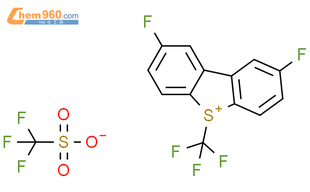 2,8-Difluoro-5-(trifluoromethyl)-5H-dibenzo[b,d]thiophen-5-ium Trifluoromethanesulfonate结构式图片|1961266-44-3结构式图片