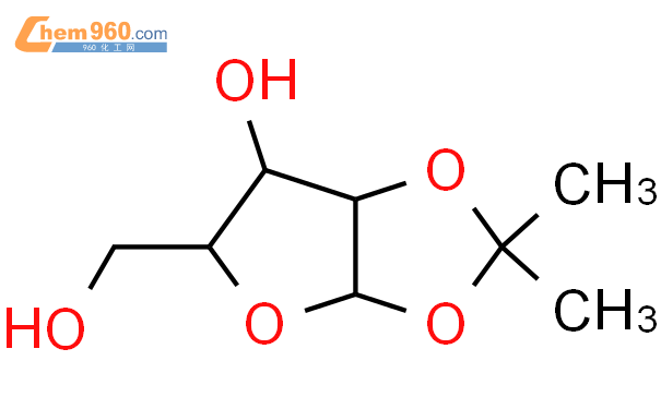 1,2-O-异亚丙基-alpha-D-呋喃木糖结构式图片|20031-21-4结构式图片