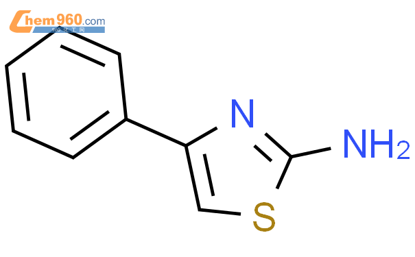 2-氨基-4-苯基噻唑结构式图片|2010-06-2结构式图片