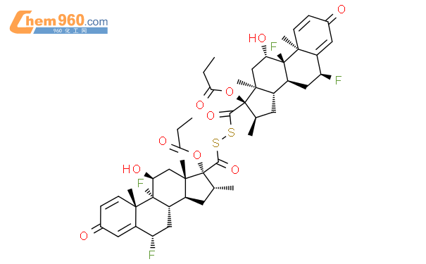 去氟甲基丙酸氟替卡松二硫化物结构式图片|201812-64-8结构式图片