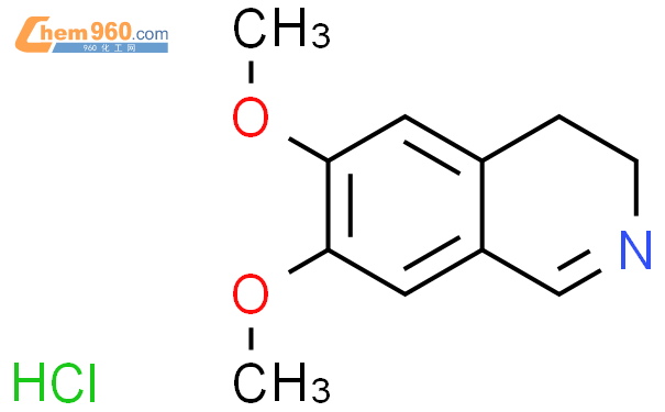 6,7-二甲氧基-3,4-二氢异喹啉盐酸盐结构式图片|20232-39-7结构式图片