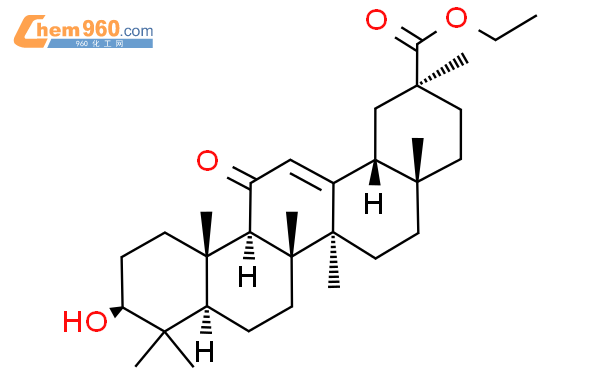 (3β,20β)-3-羟基-11-氧代-齐墩果酸-12-烯-29-油酸乙酯结构式图片|20476-15-7结构式图片