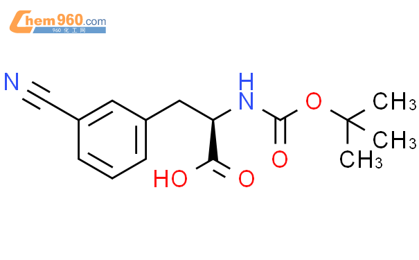 Boc-D-3-氰基苯丙氨酸结构式图片|205445-56-3结构式图片
