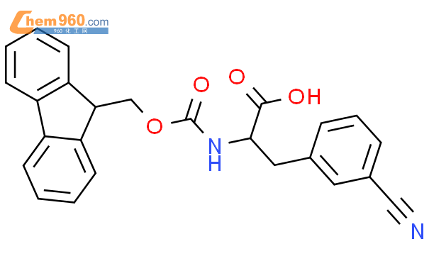 Fmoc-L-3-氰基苯丙氨酸结构式图片|205526-36-9结构式图片
