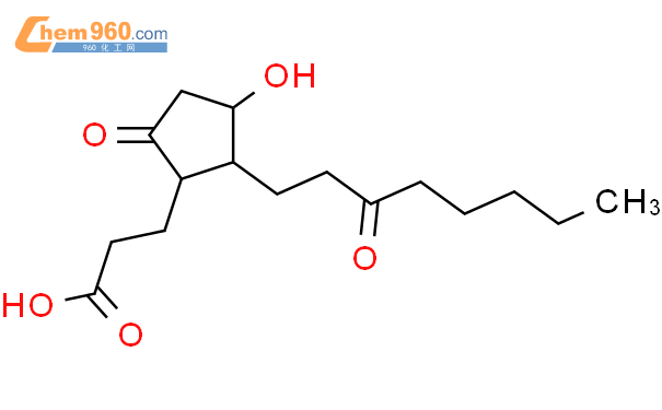 3-[3-hydroxy-5-oxo-2-(3-oxooctyl)cyclopentyl]propanoic acid