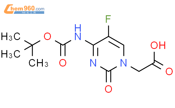 N4-Boc-5-氟胞嘧啶-1-基乙酸结构式图片|2072152-25-9结构式图片