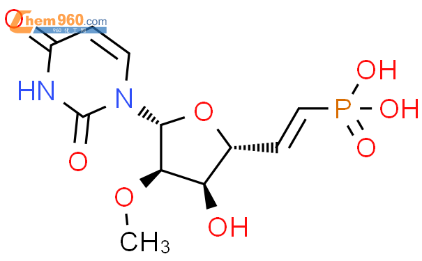 1-[(5E)-5,6-二脱氧-6-膦基-2-O-甲基-β-D-核糖-己-5-烯呋喃酰基）尿嘧啶结构式图片|2095417-50-6结构式图片