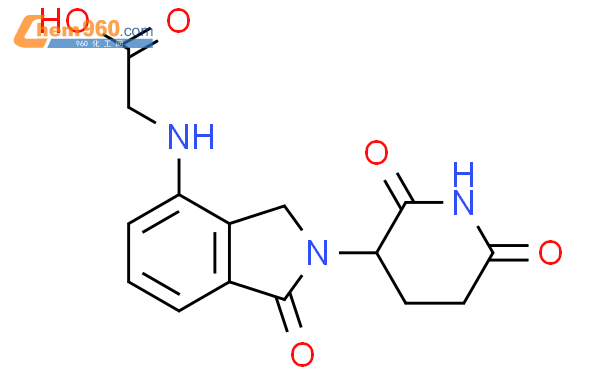 2-((2-(2,6-二氧代哌啶-3-基)-1-氧代异吲哚啉-4-基)氨基)乙酸结构式