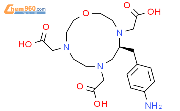 1-Oxa-4,7,10-tetraazacyclododecane-5-S-(4-aminobenzyl)-4,7,10-triacetic acid