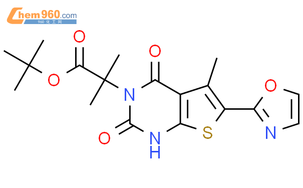 tert-butyl 2-methyl-2-(5-methyl-6-(oxazol-2-yl)-2,4-dioxo-1,2-dihydrothieno[2,3-d]pyrimidin-3(4H)-yl)propanoate