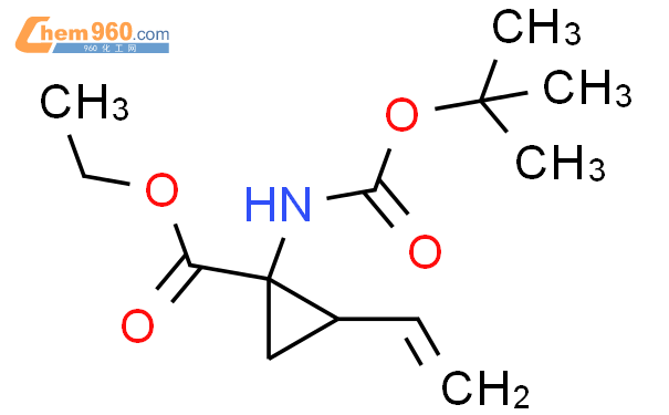 (1R,2S)-1-叔丁氧羰基氨基-2-乙烯基环丙烷甲酸乙酯结构式图片|213316-49-5结构式图片