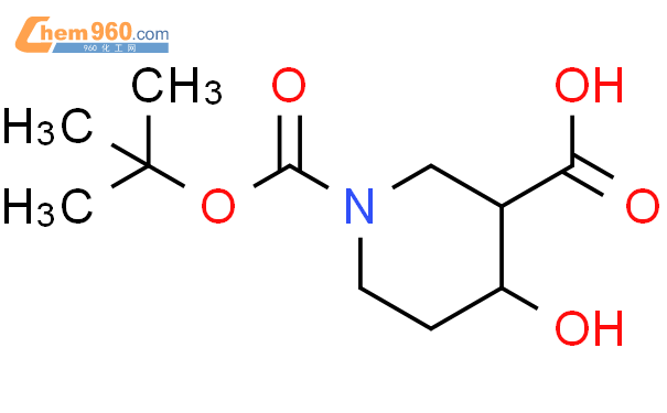 4-hydroxypiperidine-1,3-dicarboxylic acid 1-tert butyl ester结构式图片|220182-20-7结构式图片