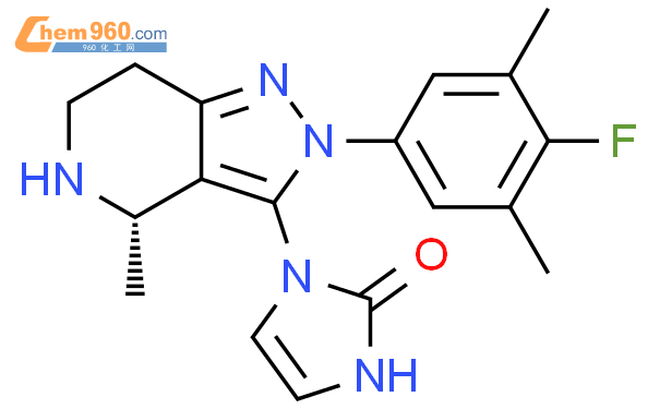 2H-Imidazol-2-one, 1-[(4S)-2-(4-fluoro-3,5-dimethylphenyl)-4,5,6,7-tetrahydro-4-methyl-2H-pyrazolo[4,3-c]pyridin-3-yl]-1,3-dihydro-