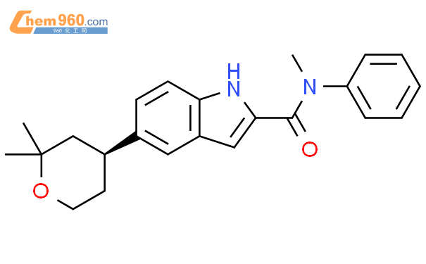 1H-Indole-2-carboxamide, N-methyl-N-phenyl-5-[(4S)-tetrahydro-2,2-dimethyl-2H-pyran-4-yl]-