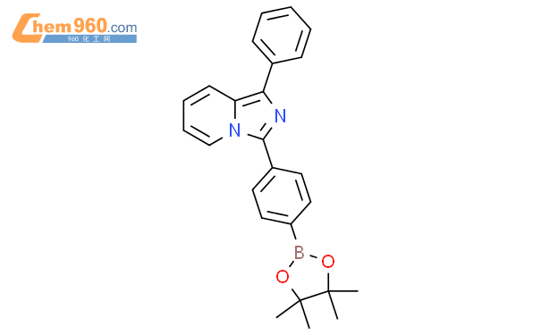 1-苯基-3-（4-（4,4,5,5-四甲基-1,3,2-二氧杂环戊硼烷-2-基）苯基）咪唑并[1,5-a]吡啶结构式图片|2247546-38-7结构式图片