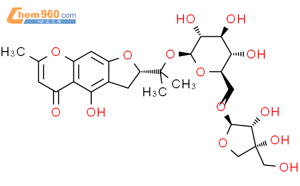 维斯阿米醇-4'-O-β-D-呋喃芹糖基-(1→6)-β-D-吡喃葡萄糖苷
