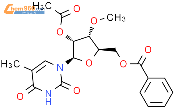 2'-O-乙酰基-5'-O-苯甲酰-3'-O-甲基-5-甲基尿苷结构式图片|2305415-91-0结构式图片