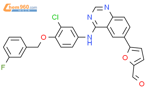 拉帕偶联物 5-[4-[[3-氯-4-[(3-氟苯基)甲氧基]苯基]氨基]-6-喹唑啉]-2-呋喃甲醛