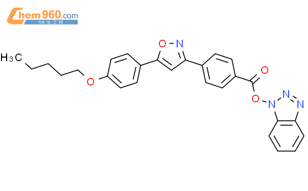 1H-苯并[d][1,2,3]噻唑-1-基 4-(5-(4-(戊基氧基)苯基)异噁唑-3-基)苯甲酸