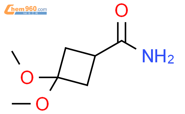 3,3-二甲氧基环丁烷-1-甲酰胺结构式图片|2360931-42-4结构式图片