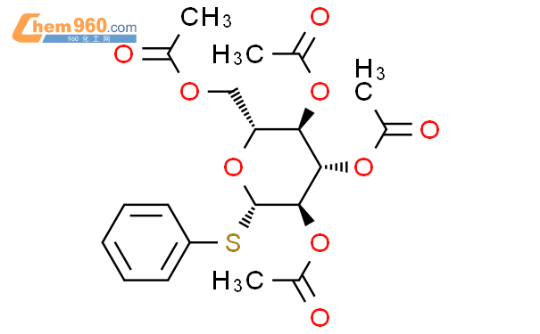 苯基-2,3,4,6-四-O-乙酰基-1-硫代-β-D-吡喃葡萄糖苷结构式图片|23661-28-1结构式图片