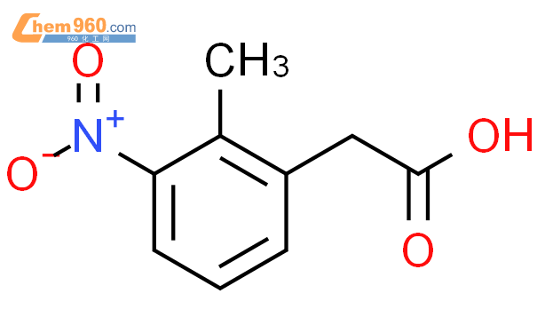 2-甲基-3-硝基苯乙酸结构式图片|23876-15-5结构式图片