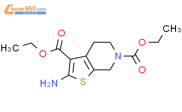 2-amino-3-carbethoxy-4,5,6,7-tetrahydrothieno[2,3-c]pyrido-6-carboxylic acid ethyl ester