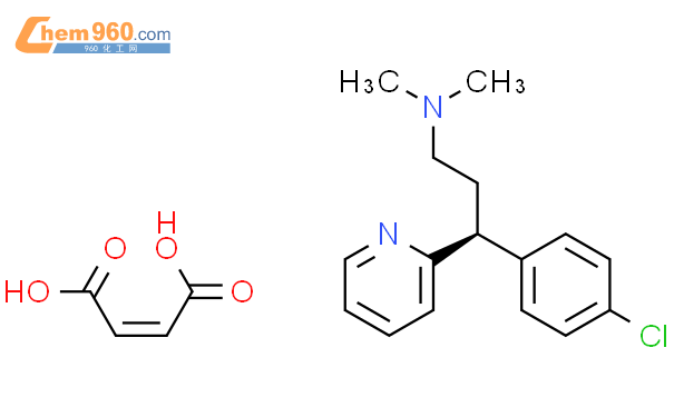 馬來酸右氯苯那敏標準品結構式圖片