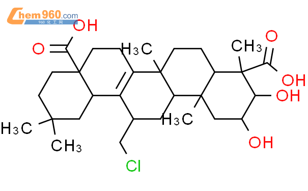 27-Norolean-13-ene-23,28-dioicacid, 12-(chloromethyl)-2,3-dihydroxy-, (2b,3b,4a,12a)-