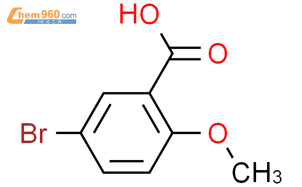 5-溴-2-甲氧基苯甲酸结构式图片|2476-35-9结构式图片
