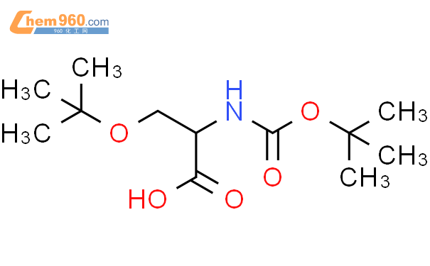 (R)-3-(叔丁氧基)-2-((叔丁氧基羰基)氨基)丙酸结构式图片|248921-66-6结构式图片