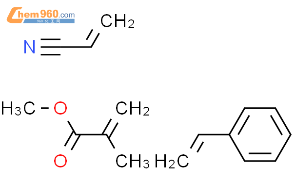 甲基丙烯酸甲酯,丙烯腈,苯乙烯的共聚物(mas-711)結構式