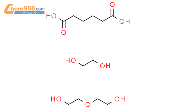 己二酸與1,2-乙二醇和2,2-氧基二[乙醇]的聚合物結構式圖片|25214-18