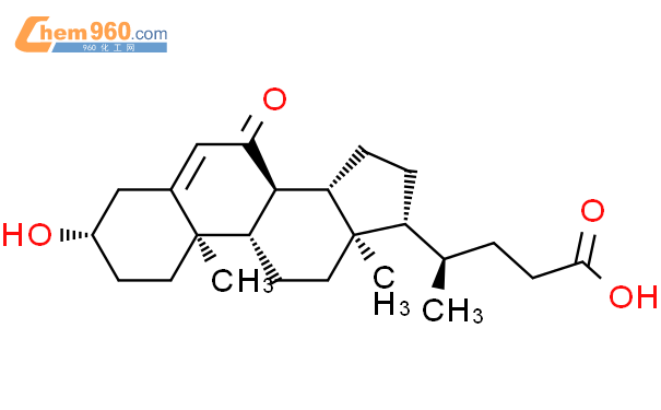 Chol-5-en-24-oic acid，3-羟基-7-氧代-（3b）-结构式图片|25218-38-6结构式图片