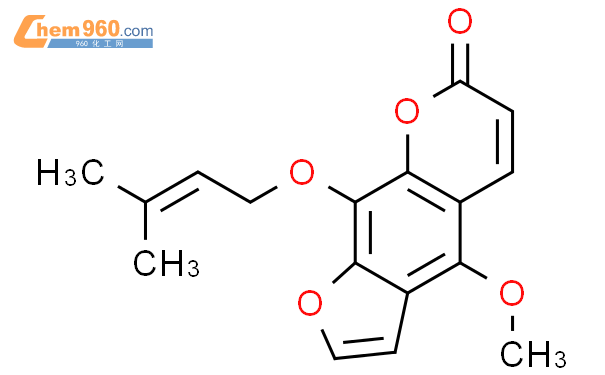 7H-Furo[3,2-g][1]benzopyran-7-one,4-methoxy-9-[(3-methyl-2-buten-1-yl)oxy]-
