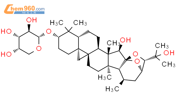 升麻醇-3-O-α-L-阿拉伯糖苷结构式图片|256925-92-5结构式图片