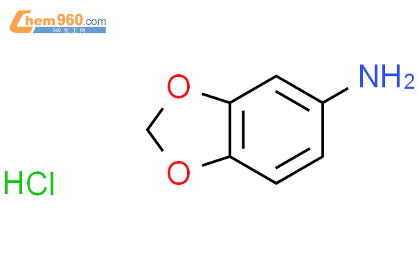 苯并[d][1,3]二氧杂环戊烯-5-胺盐酸盐结构式图片|2620-45-3结构式图片