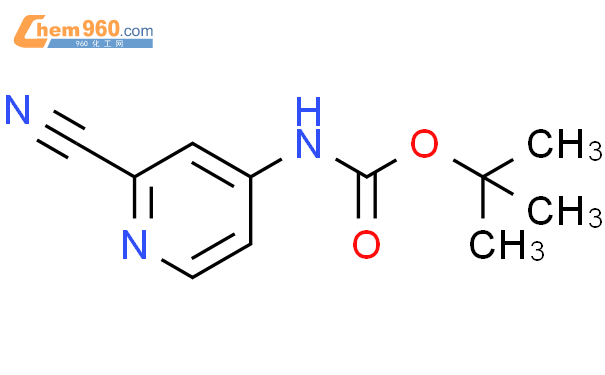 2-氰基吡啶-4-氨基甲酸叔丁酯结构式图片|262295-94-3结构式图片