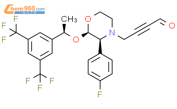 4-[(2R,3S)-2-[(1R)-1-[3,5-bis(trifluoromethyl)phenyl]ethoxy]-3-(4-fluorophenyl)morpholin-4-yl]but-2-ynal