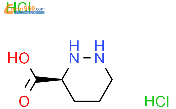 (S)-1,2-二嗪烷-3-羧酸 二盐酸盐结构式