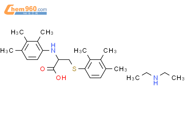 二乙基胺 N-三苯甲基-3-(三苯甲硫基)-L-丙氨酸盐结构式图片|27486-88-0结构式图片