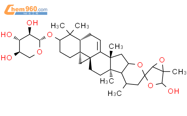 升麻醇-3-O-β-D-吡喃木糖苷结构式图片|27994-11-2结构式图片