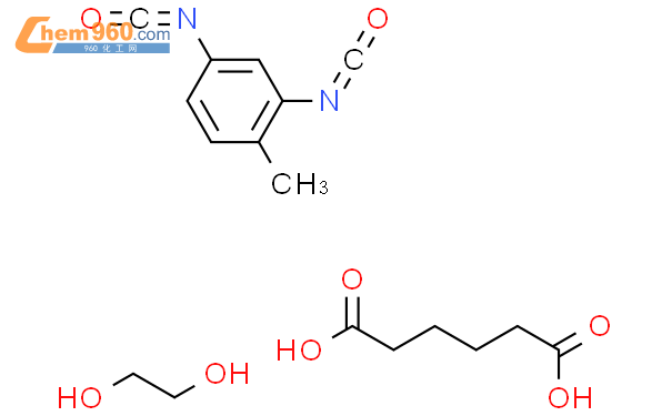 己二酸与2,4-二异氰酸根合-1-甲苯和1,2-乙二醇的聚合物