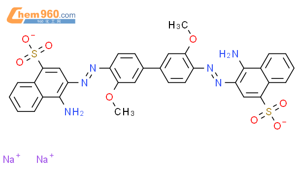 2868-75-9,1-Naphthalenesulfonicacid, 3,3'-[(3,3'-dimethoxy[1,1 ...