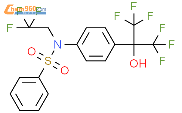 N-(2,2,2-三氟乙基)-N-[4-[2,2,2-三氟-1-羟基-1-(三氟甲基)乙基]苯基]-苯磺酰胺结构式图片|293754-55-9结构式图片