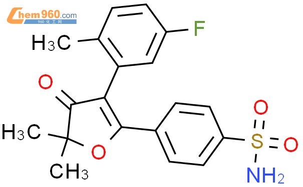4-(3-(5-fluoro-2-methylphenyl)-5,5-dimethyl-4-oxo-4,5-dihydrofuran-2-yl)benzenesulfonamide